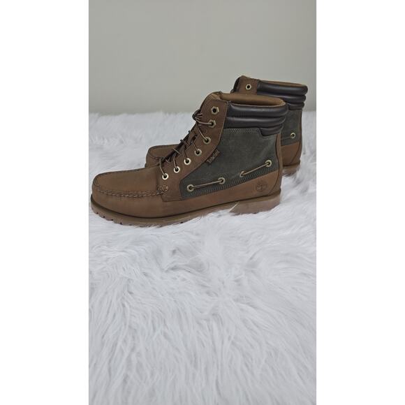 Timberland Oakwell Brown Leather Moc Toe Mid Lace Up Boots Men's Size 11 M - Picture 7 of 11